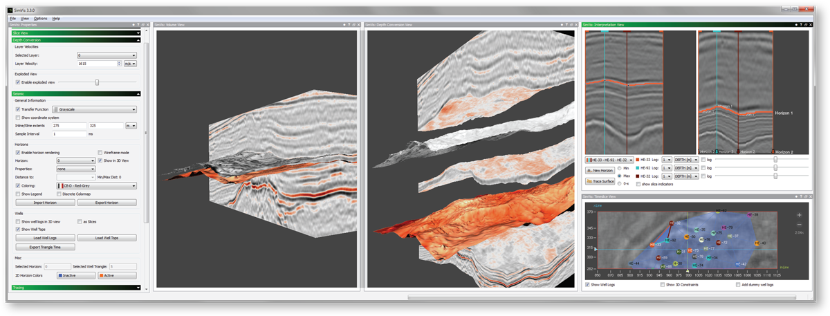 SeiVis: An Interactive Visual Subsurface Modeling Application teaser image